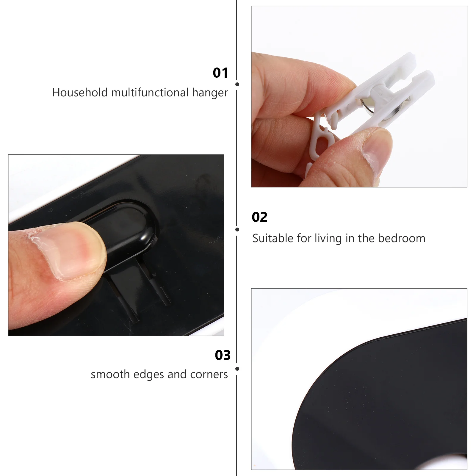 

1pc Press Type Storage Rack One Button Press Socks Drying Rack Multifunction Clothes Hanger Windproof Clips Underwear