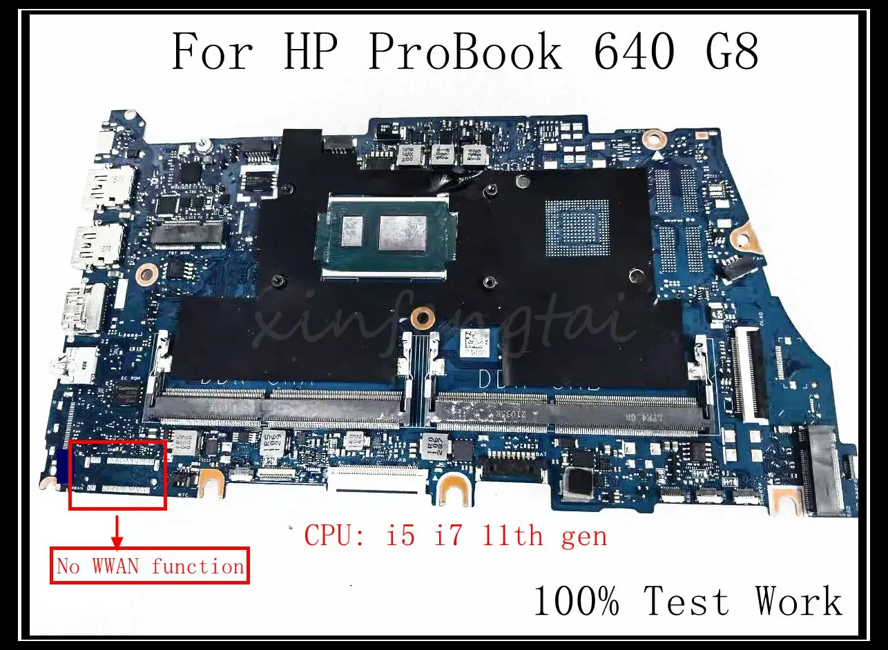 For HP ProBook 640 G8 Laptop Motherboard DAX8QEMB8D0 DAX8QMB38A0 DDR4 I5 I7 11th Gen CPU UMA 100% Test Work