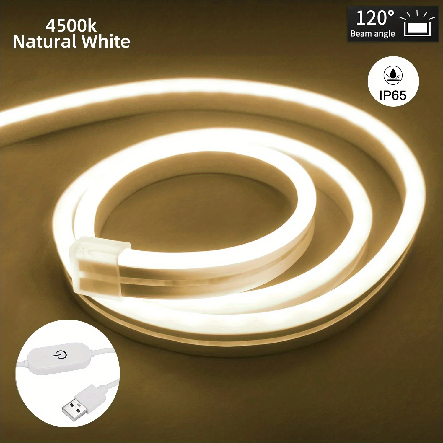 LED Strip Neon Licht USB DC 5V Dimbaar Aanraaksensor Schakelaar Flexibele Siliconen Neon Lichtband Waterdicht Voor Buiten Binnen Decoratie - afbeelding 1