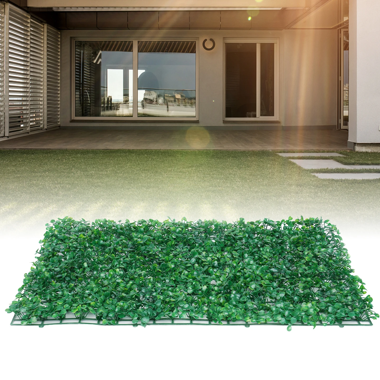 Imagem -04 - Artificial Buxo Parede Hedge Mat Grama Cerca Gramado Verdura Fundo para Decoração Exterior Interior 60x40cm 12x