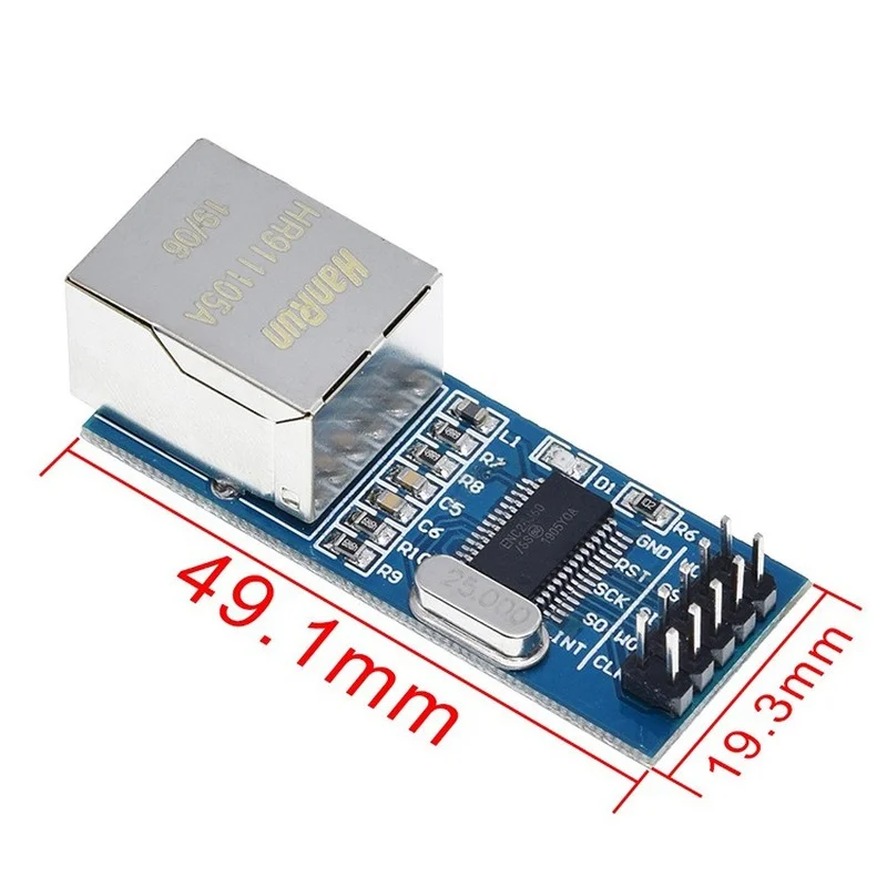 Mini bouclier Ethernet ENC28J60, 1 pièce, pour interface Nano SPI, module réseau LAN, Ethernet