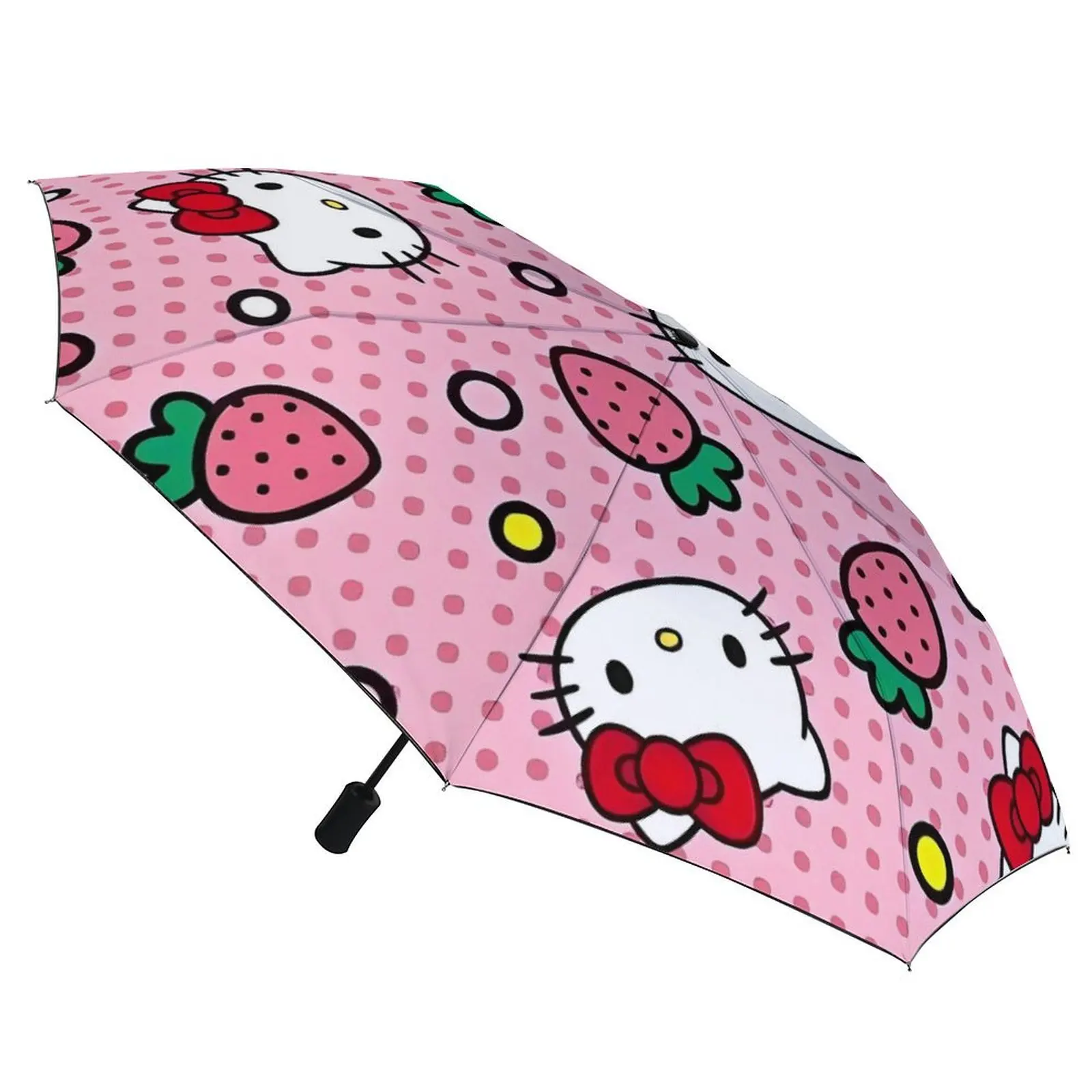 

Зонт Hello Kitty Kawaii с героями мультфильмов, солнцезащитный зонт, сильный эстетический 3-кратный зонт с рисунком автотоков
