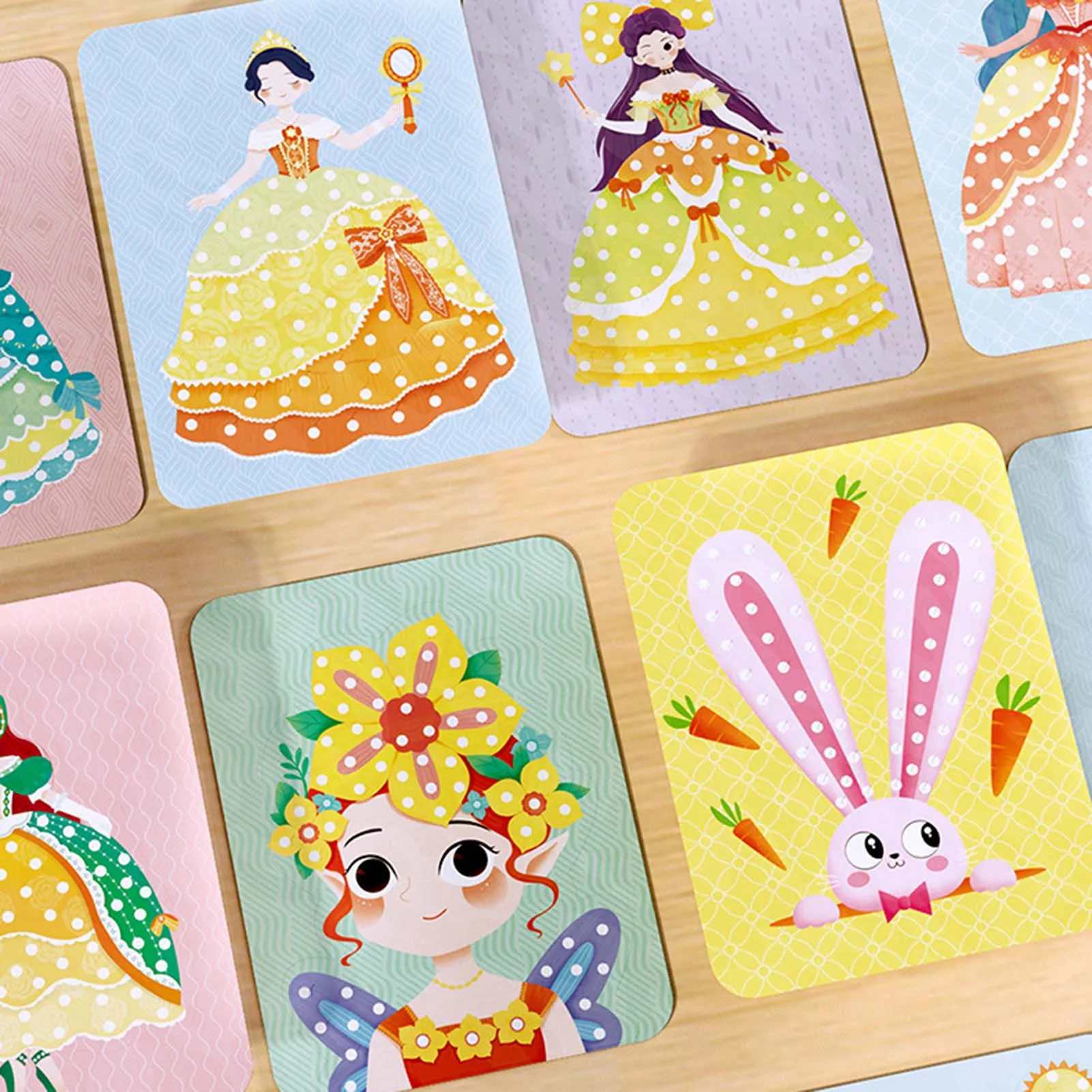 Children's DIY Princess Dress-up Sticker Book Paste Painting Toy DIY Punch Cloth Craft Dress up Sticker Book for Children Early