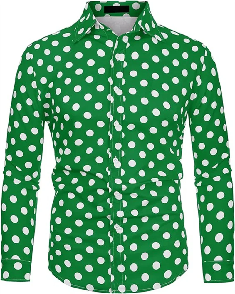 Camisa de manga larga con estampado 3D para hombre, ropa ajustada con botones de solapa, diseño de diseñador, 10 colores, S-6XL