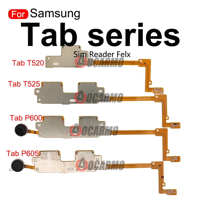 For Samsung Tab Pro 10.1 SM-T520 Tab T525 P600 P605 Sim /SD Card Reader Flex Cable Repair Parts