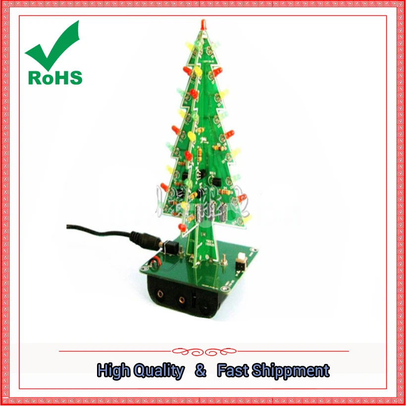 Electronic Practice Parts Flash Kit Flashing Christmas Tree Parts Electronic Production DIY Kit Parts