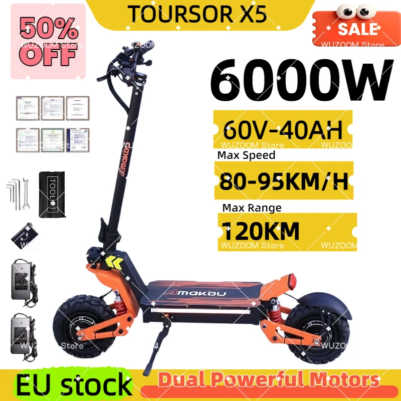 TOURSORX511Inch6000WDualMotorElectricScooter85KM/H120KMLongRangeOffRoadFoldableElectricKickScooterforadult-AliExpress18