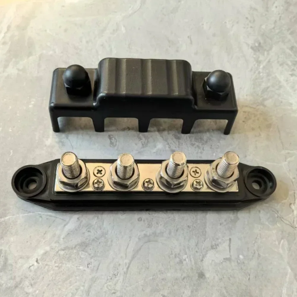 Heavy Duty 12V Busbar Power Distribution Terminal Block 250A for RVs For Automobiles Marine Boats and Yachts Electrical Setup
