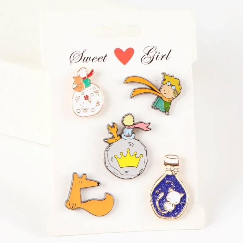 Cartoon The Little Prince Enamel Pin Anime Boys Lapel Badges Metal Badge Boys Shirt Hat Clothing Backpack Accessories Brooches