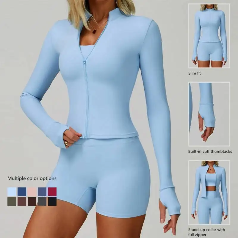 

Women S Skintight Yoga Female Quick Drying Breathable Workout Top Casual Running Gym Long Sleeved Sports Jackets