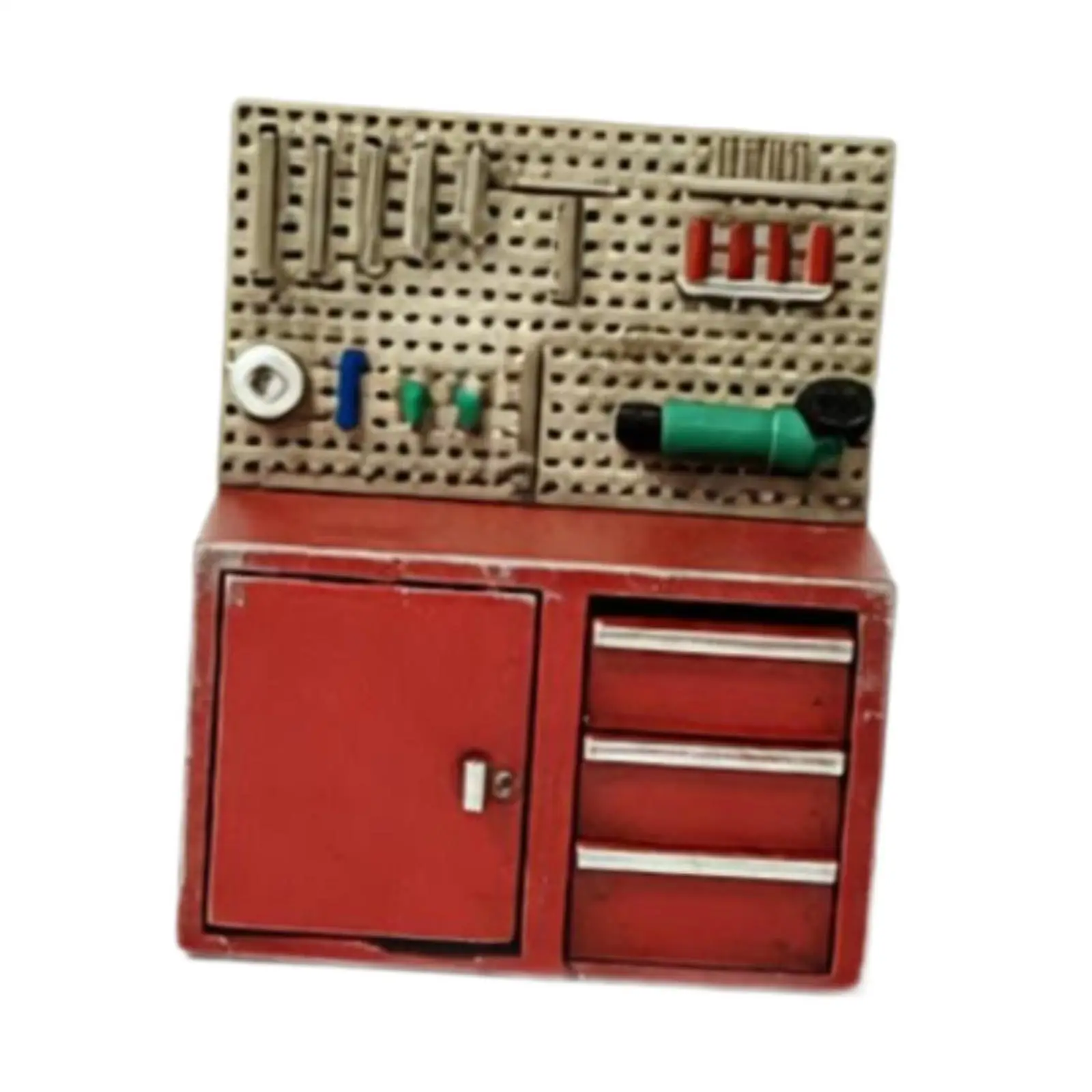 1 64 Diorama Garage Accessories Miniature Workbench Tool Rack Realistic Scene for Model Cars Workshop