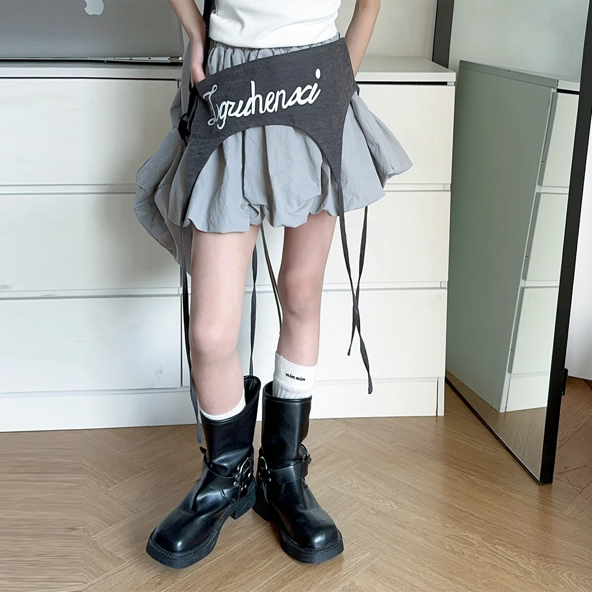 

Летняя юбка-бутон для девочек, плиссированные юбки в корейском стиле с запахом, детская одежда, уличная одежда для подростков, лента для танцев, От 6 до 16 лет