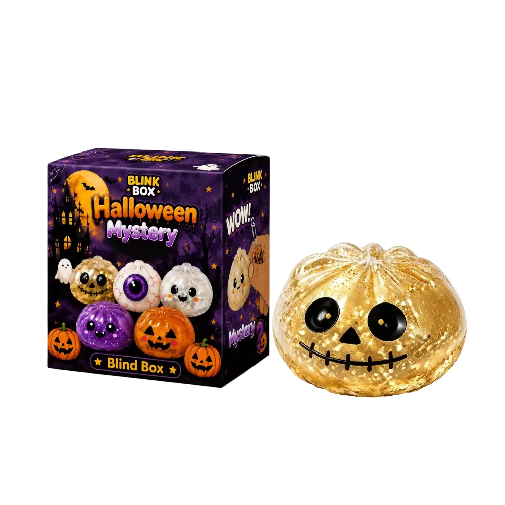 Neues Halloween-Geister-Knödel-Spielzeug, weiches, langsam rückfederndes Squishy-Spielzeug, Fidget-Dampfbrötchen, Squishy-Knautschspielzeug