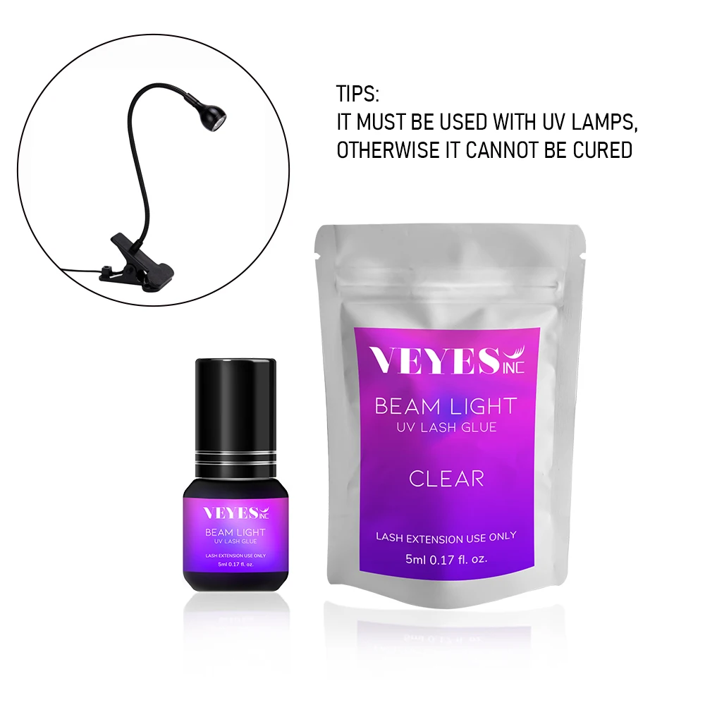 Veyes Inc Eyelash Extensions UV Lash Glue Clear 5ml