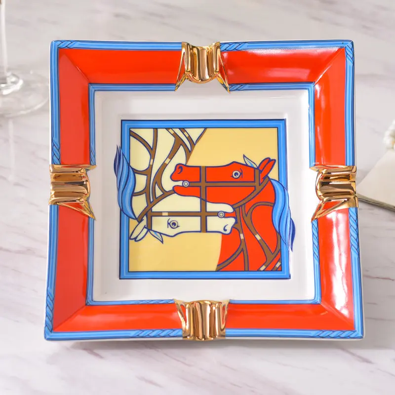 Keramik-Zigarrenaschenbecher Luxuriöses Modernes Design Schreibtisch-Ornament Geschenk für Freund Aufbewahrungstablett Organizer