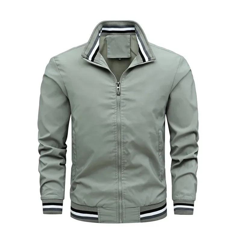 

Casual Solid Fashion Overcoat Slim Bomber Jacket Men Spring Autumn Sportswear Mens New Arrival Baseball Jackets Men's Jacket Top