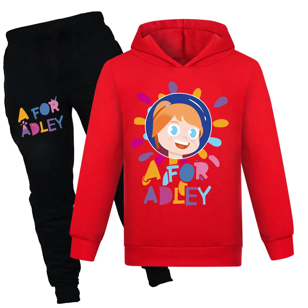 A for Adley Baby Girls Clothing Sets Children Birthday suit Boys Tracksuits Kids Sport Suits Hoodies Top +Pants 2pcs Set 2-15Y