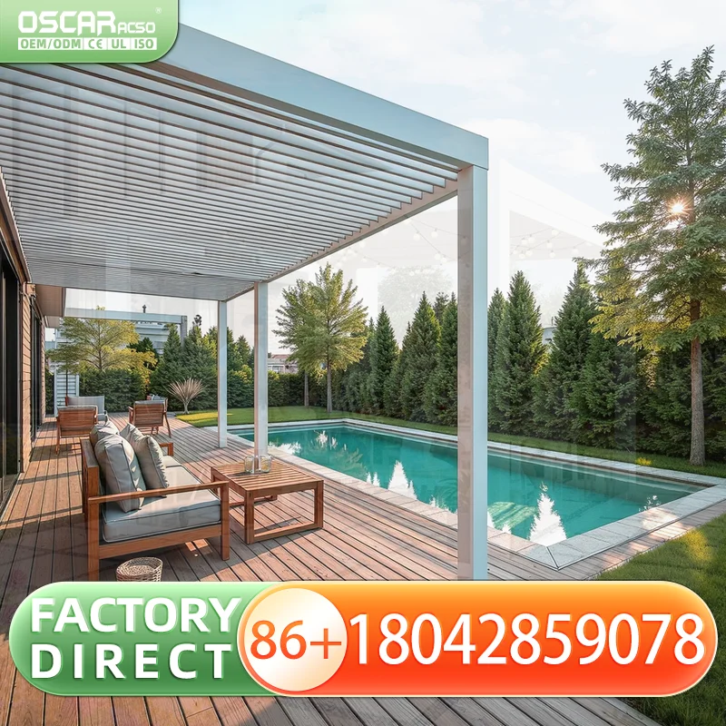 Gazebo Impermeable de Aluminio para Exteriores de 13x15, Gazebo de Poliéster para Jardín y Camping de 3x3, Pérgola para Venta al por Mayor