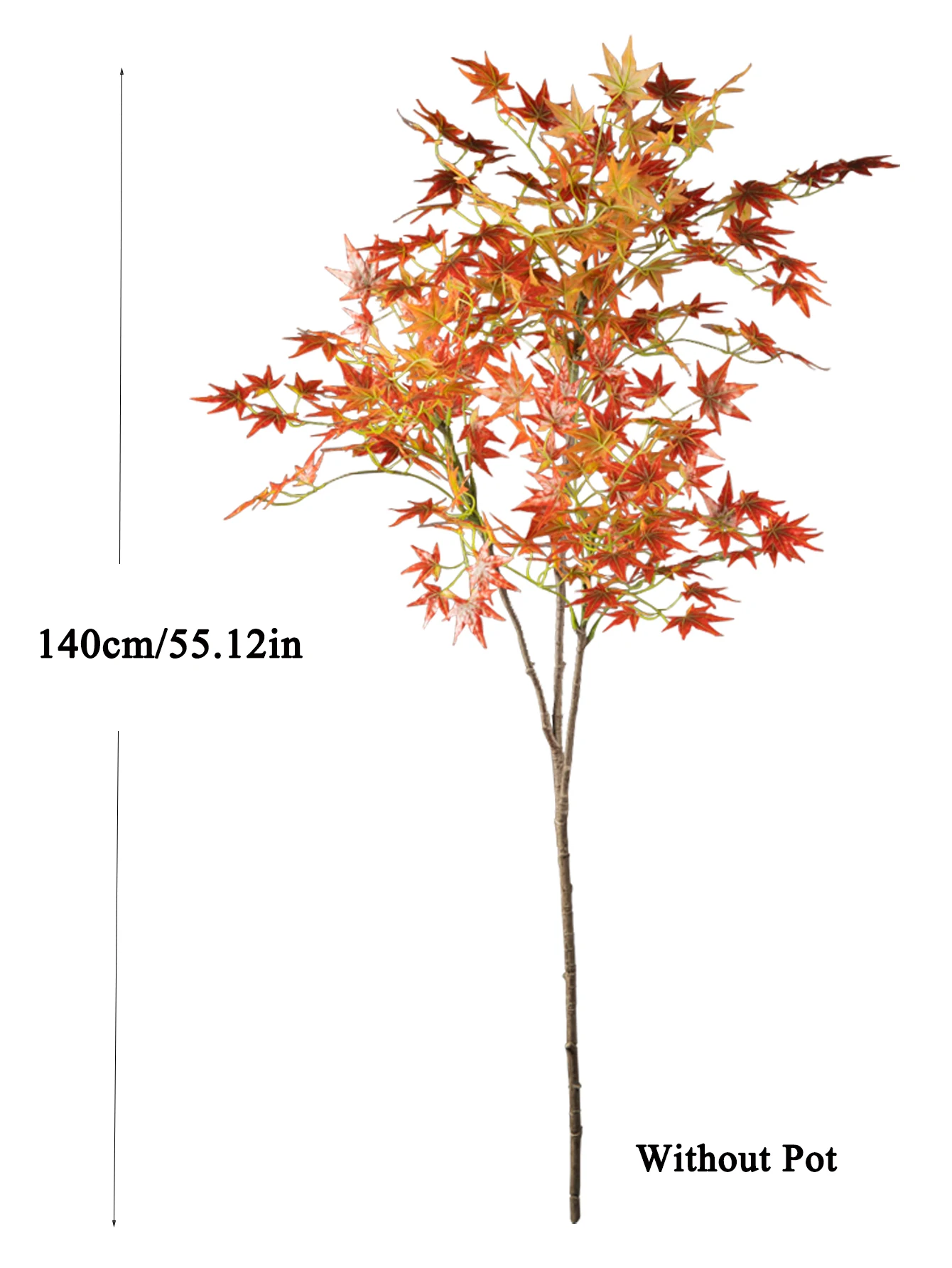 70–140 cm künstlicher Ahornbaum, gefälschte japanische Pflanzen, hoher Ahornzweig, Seidenhuhnklaue, Ahornblätter für Zuhause, Garten, Raumdekoration – Detail 20