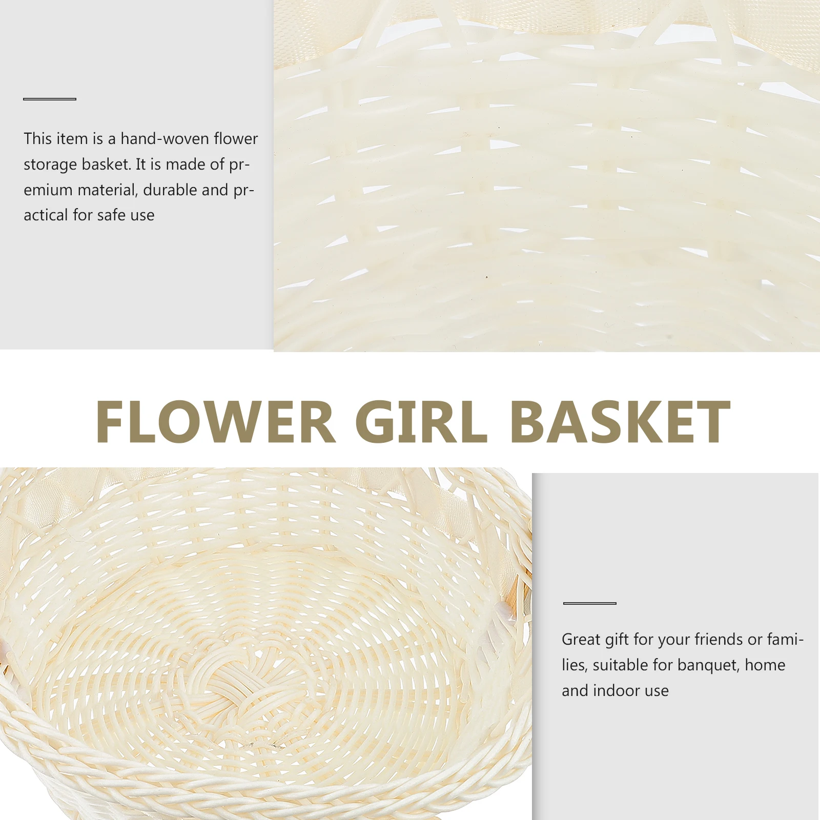 

Woven Flower Wicker Storage Baskets Mini Flower Basket Portable Handles Mini Arrangement Vase Home Decor Storage