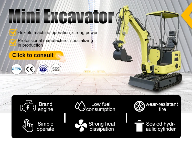 Mini-Bagger für die Landwirtschaft, Hydraulisch, 1,6 Tonnen, 1,8 Tonnen, 2 Tonnen, mit Kabine, EPA EURO 5 Standard, Anpassbarer Kleiner Bagger zum Verkauf – Detail 2