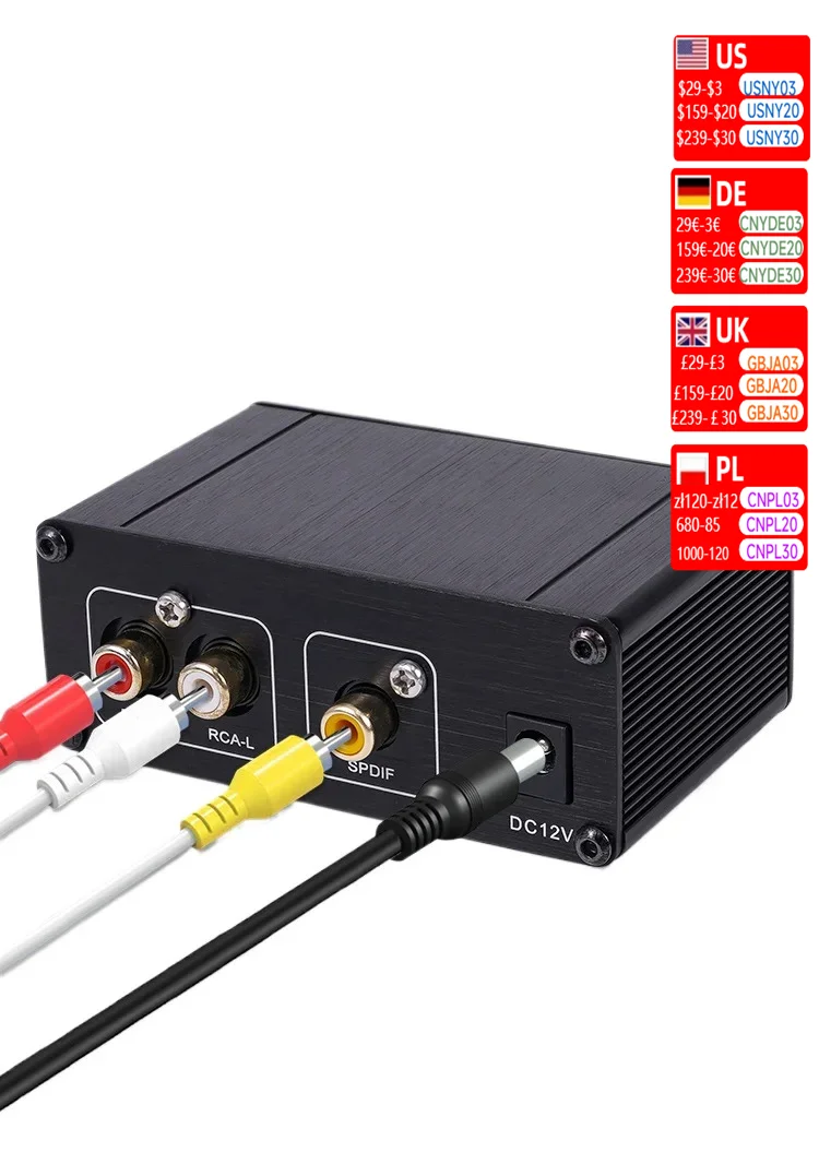 PCM56 Coaxial Digital to Analog Audio DAC Decoder Hifi High Temperature TV CD Projection True Lossless