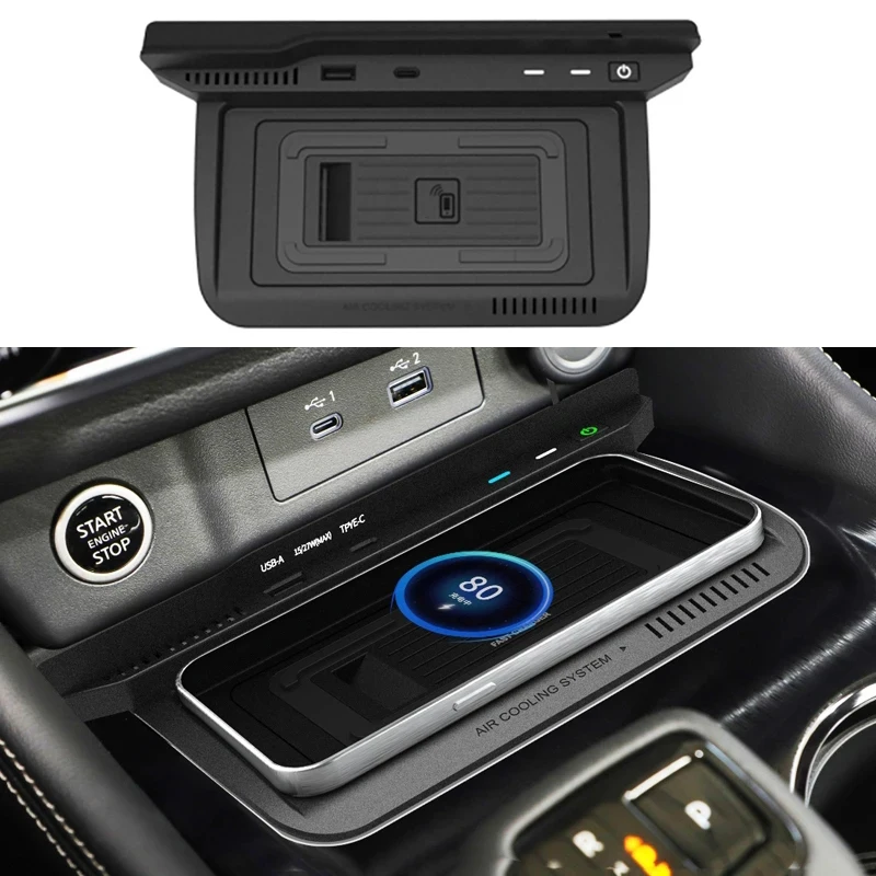 

15W Car wireless charger fast charger wireless phone charger charging pad panel for Nissan X-Trail T32 Rogue 2022 2023