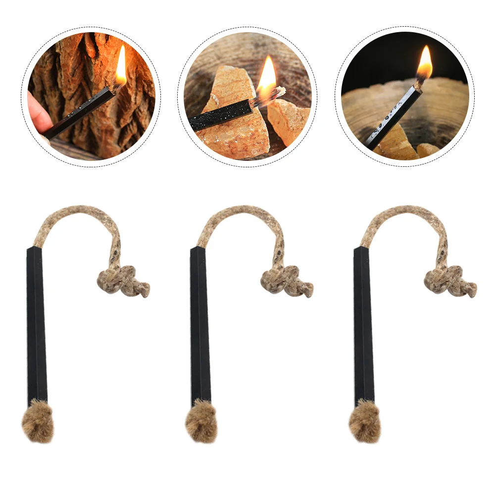 6Pcs Outdoor Fire Starter Rope Wick Compact Hiking Lighter for Camping Survival Expeditions Barbecue Wick Cord