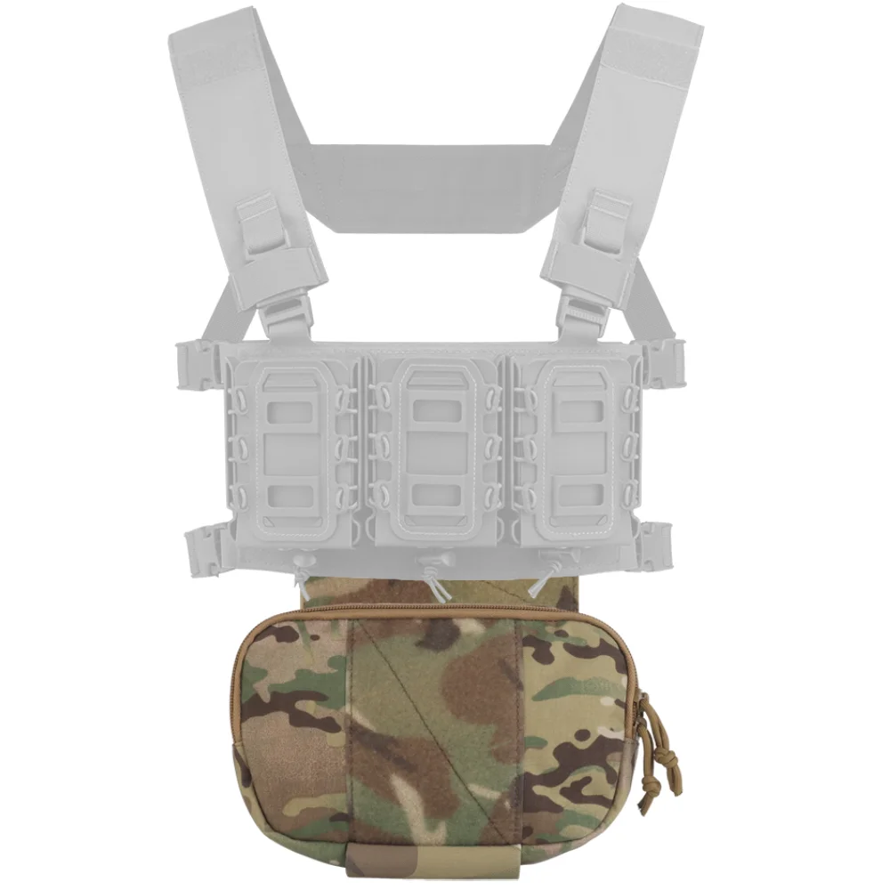 Wosport Small Multi-purpose Task Pouch Cordura Hook Loop Drop Mount Belt Attachment Elastic Retention Organizer for Airsoft Vest