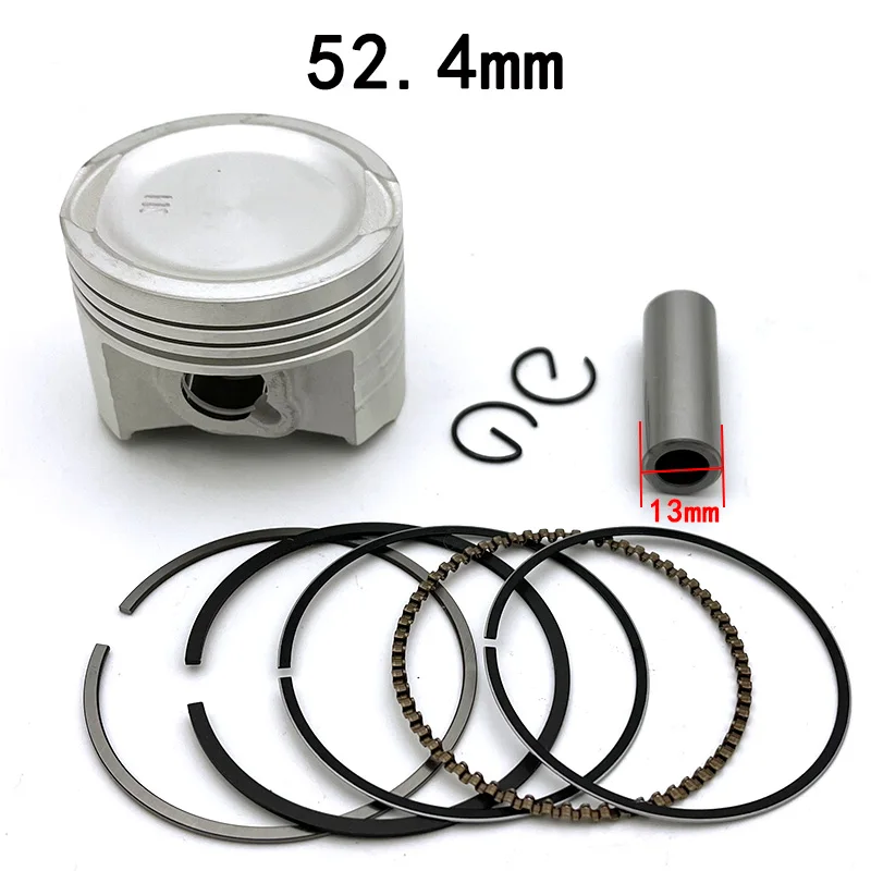 Piston Kit 52.4mm Pin 13mm For Honda CBF 125 CB125F XR125L GLR125 CARGO GLH125 GR125 CGR125 XL125LEKC XL125LKC Motorcycle Parts - view 2
