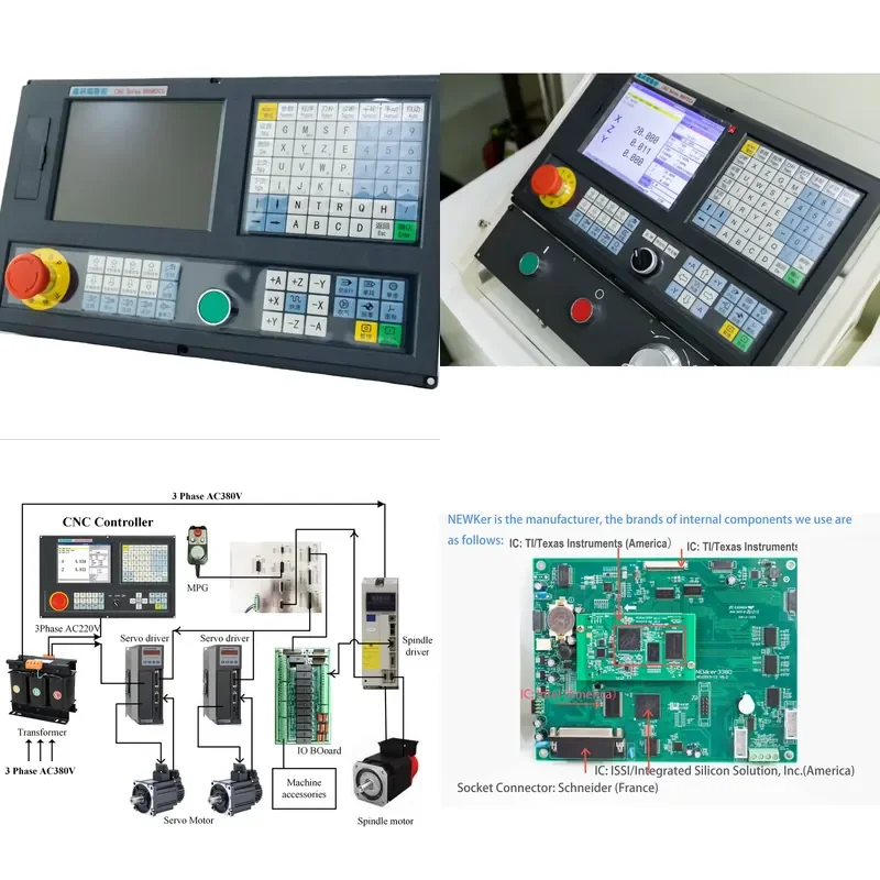 Mini Stable NEWKer Spindel Analog Control 2 Axis Cnc Controller for Lathe System Cnc Retrofit Kit