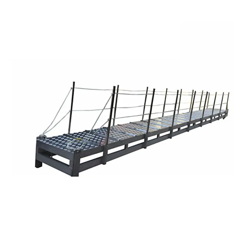 

Boarding springboard bank ladder, nylon rope guardrail aluminum alloy port terminal boat ladder