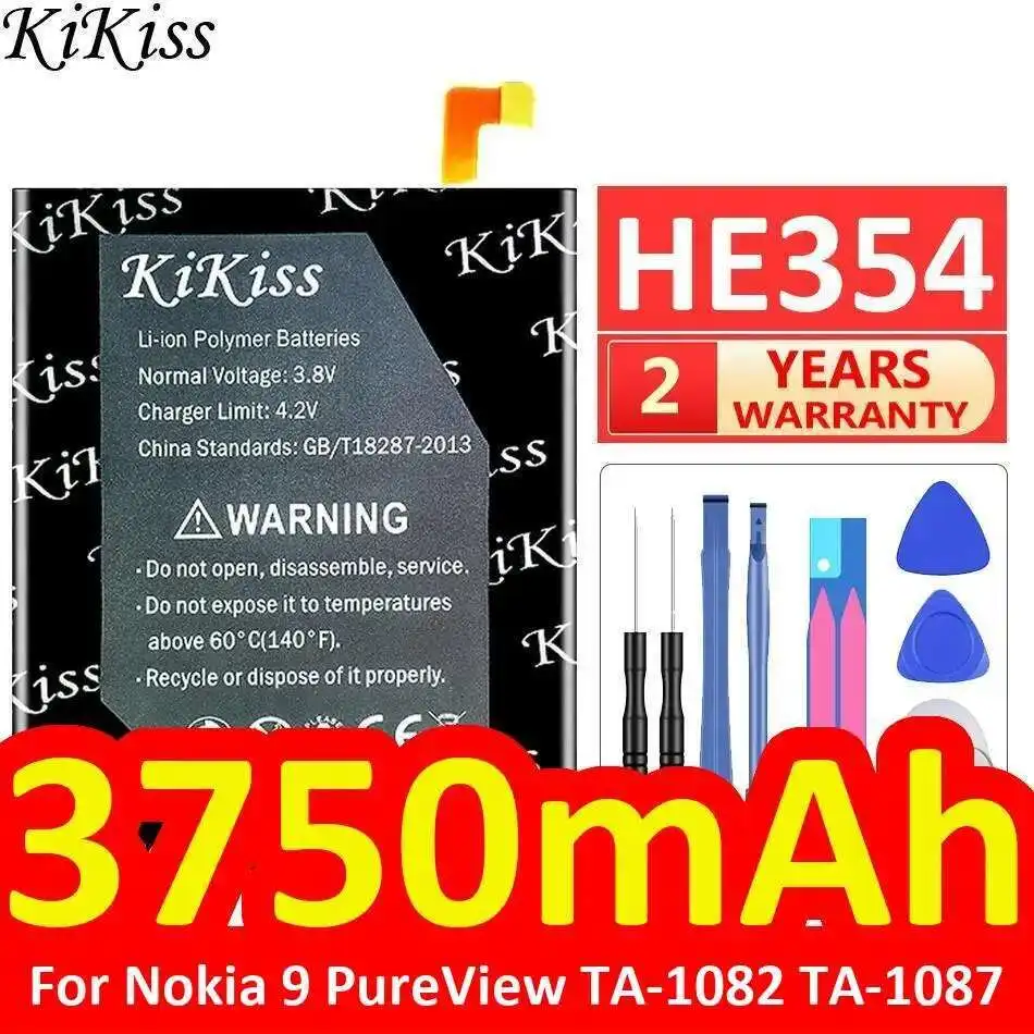

For Nokia 9 Pureview TA-1082 TA-1087 HE354 High Performance Mobile Phone Battery 3750Mah