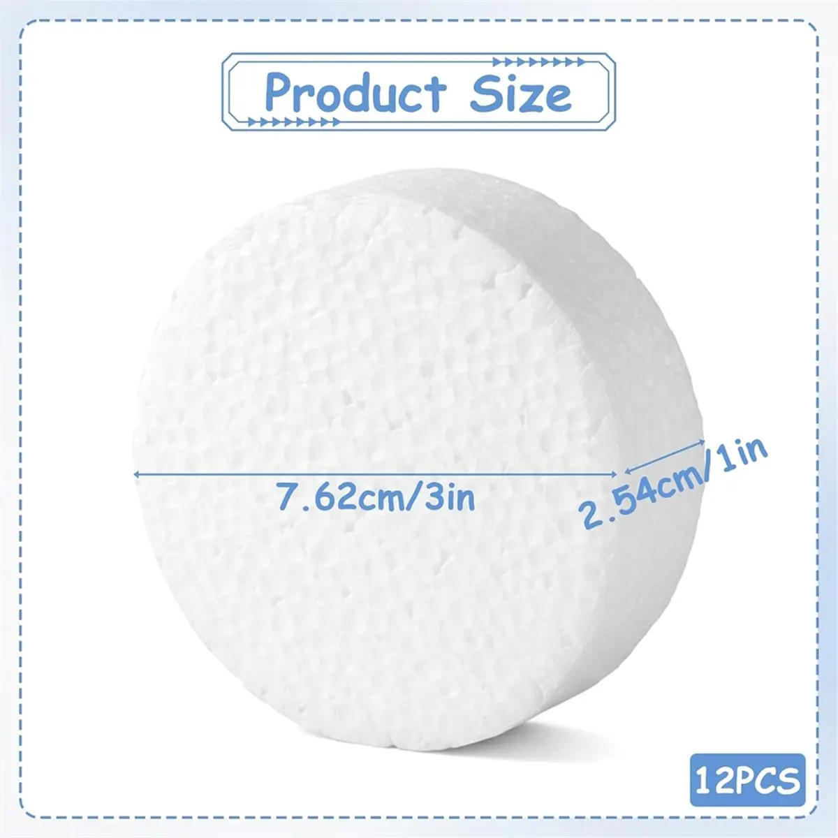 update. 3-Inch Foam Discs, 12 Pieces Per Pack, 1-Inch Thick Discs, Round Foam Plates, Suitable for DIY Projects Such As Model