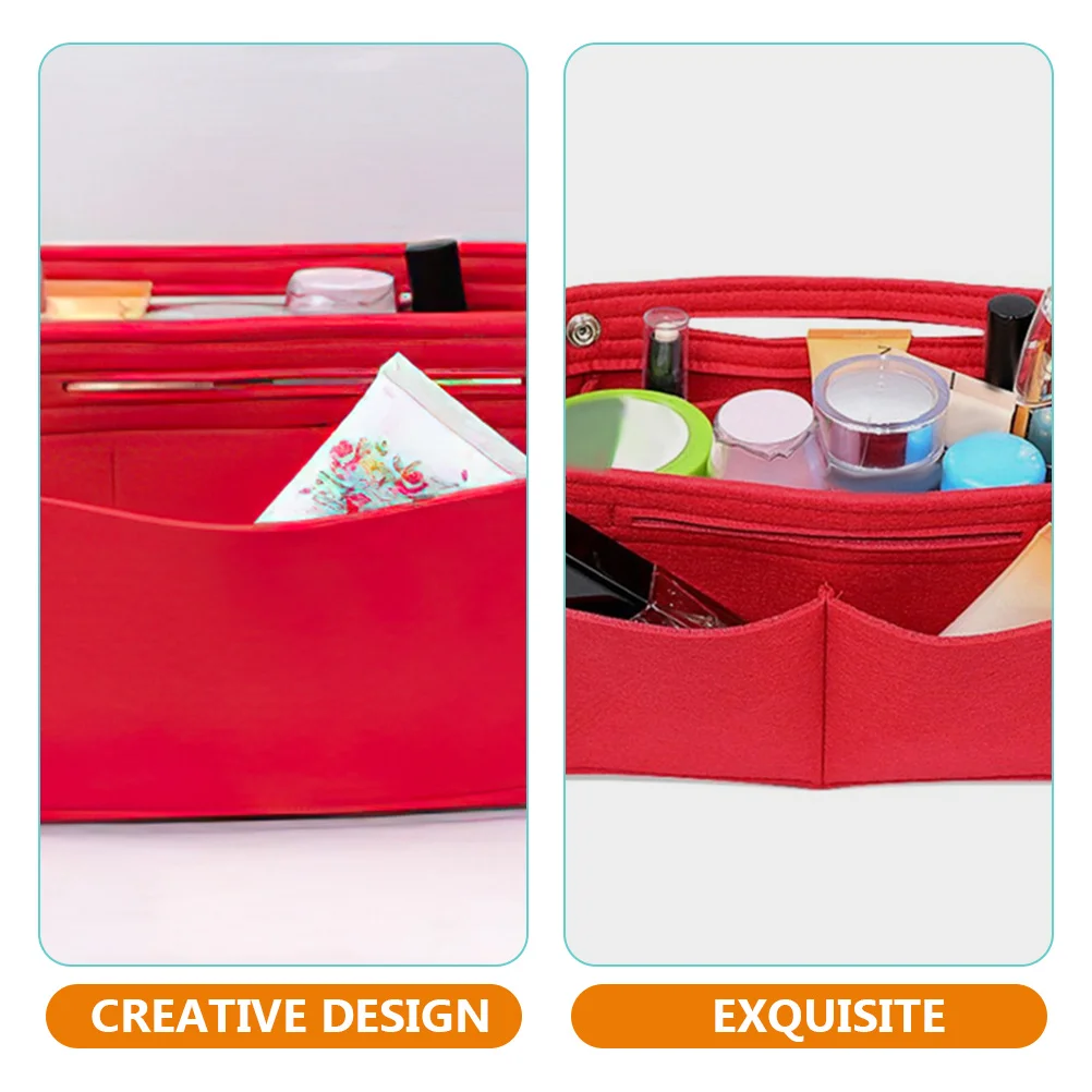

Multi-Pocket Purse Large Capacity For Handbag Storage Travel Bag Liner Tote Bag Insert Felt Handbag Organizer For Women