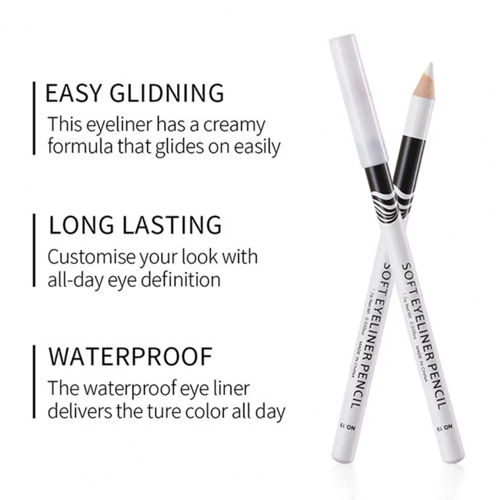 Elegante Eye Styling Pen para a vida diária, Branco Maquiagem Eyeliner Acessórios, Útil White Eye Liner Suprimentos