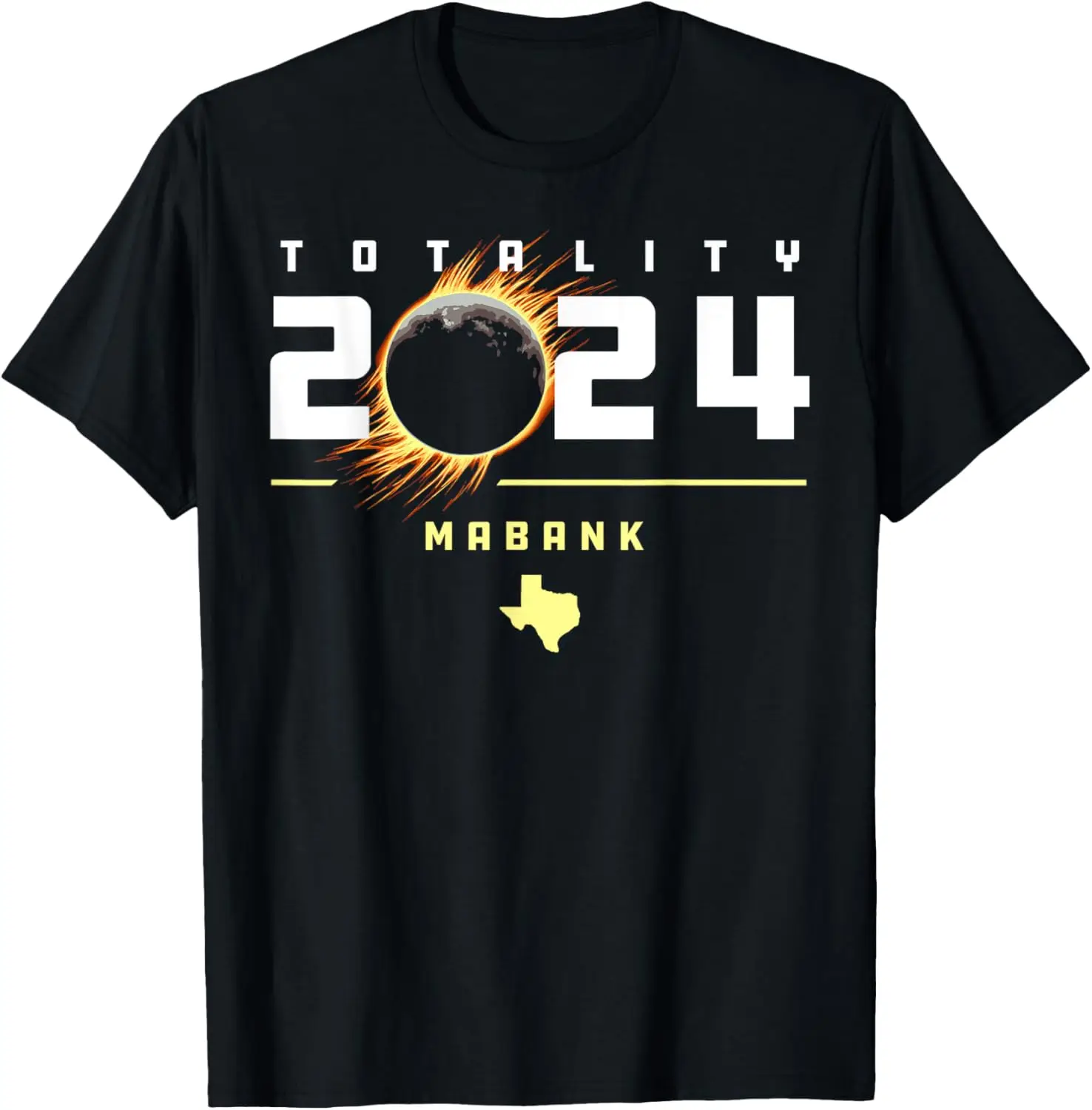 

Mabank Texas 2024 Total Solar Eclipse T-Shirt