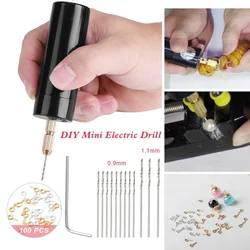 Diy 5v 10w portátil mini pequenas brocas elétricas handheld micro furadeira usb perfurador 8500rpm para jóias pérola resina moagem ferramenta