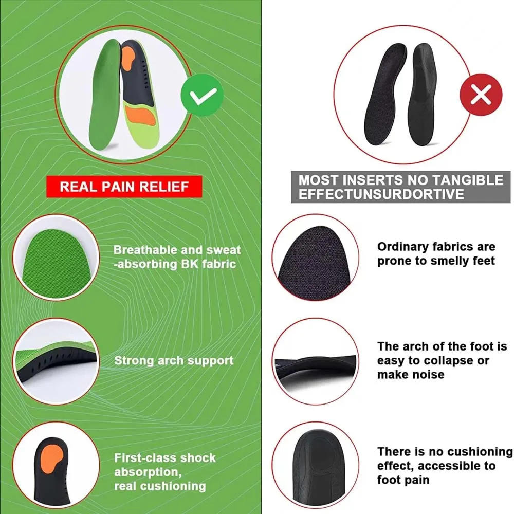 Orthopädische Einlegesohlen mit hoher Fußgewölbeunterstützung, Schuhsohle für Füße, Fußgewölbepolster, lindert Plantarfasziitis, Schmerzen, Plattfuß, Sportschuhe – Detail 10