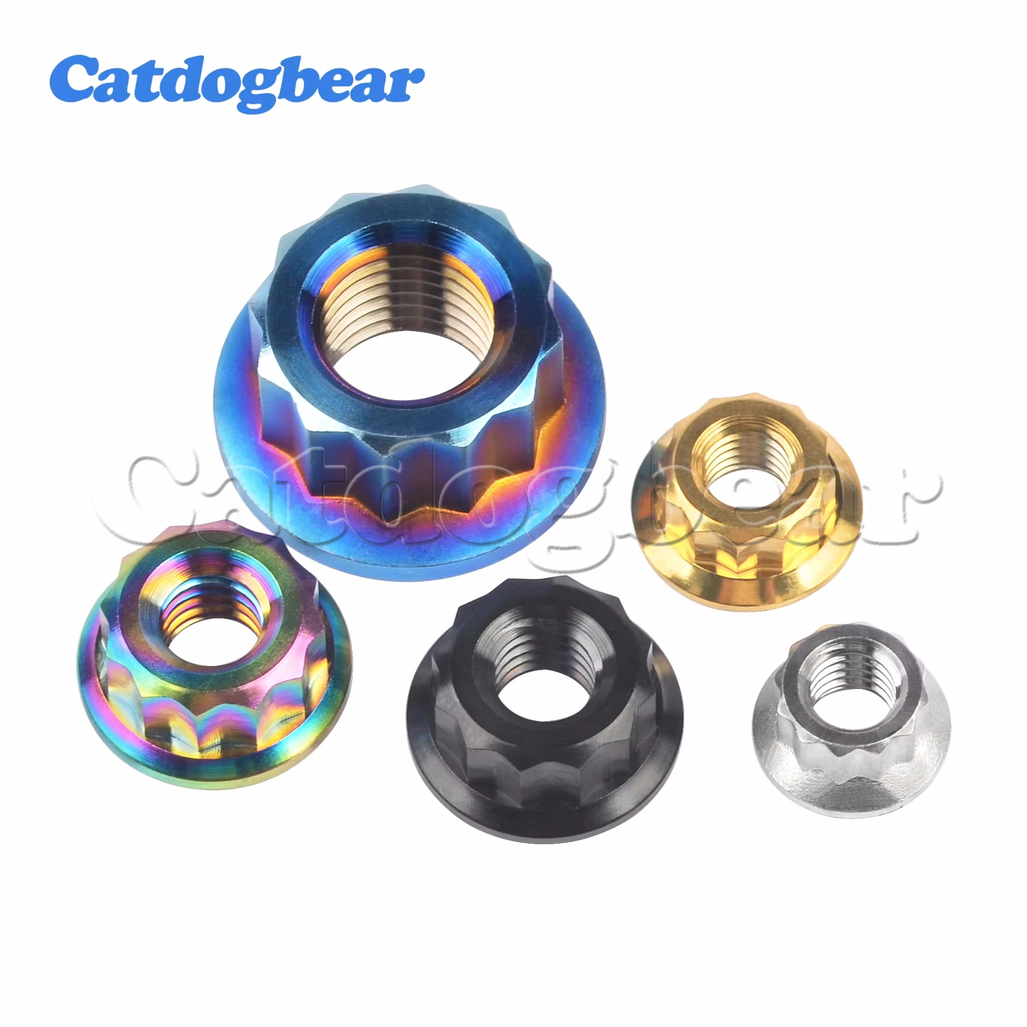 

Catdogbear Titanium Nut M5 M10 Bi Hex Flange 12 Point Nuts Motorcycle Retrofit For Ducati