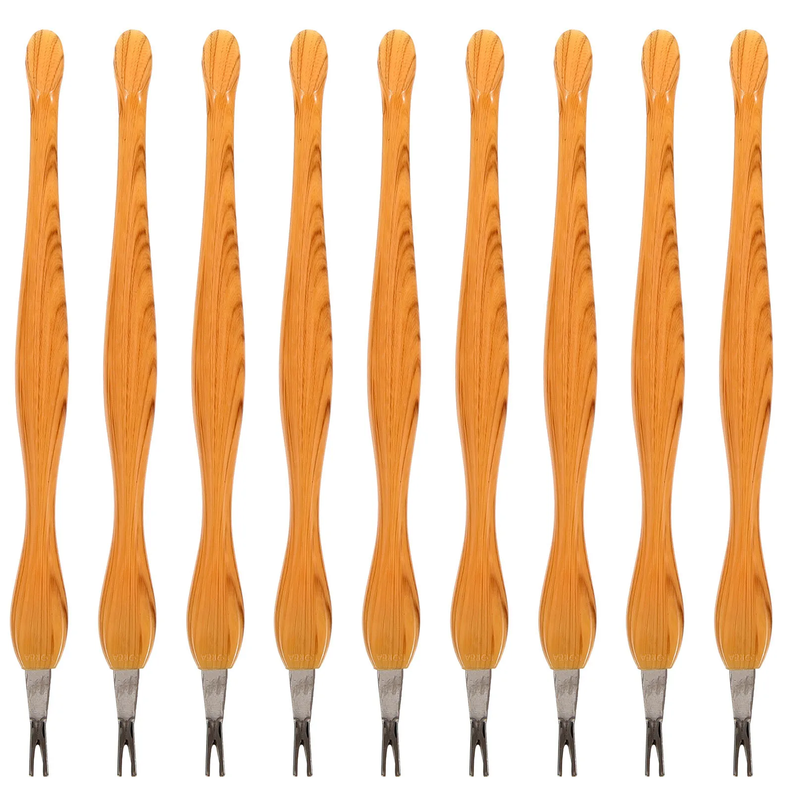 Outil de poussoir à cuticules en acier inoxydable, dissolvant d'art des ongles, ensemble de manucure léger et Portable, outil de poussoir à cuticules 10 pièces