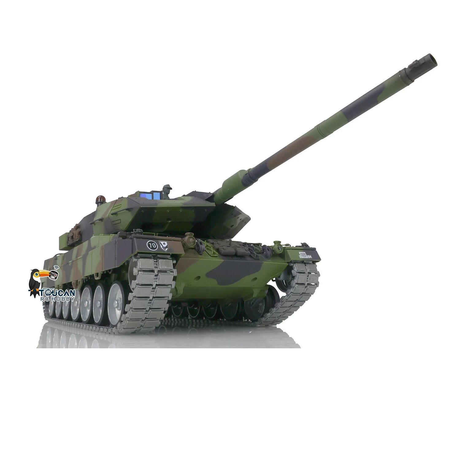

1/16 HENG LONG 7.0 Customized Leopard2A6 RC Tank 3889 Metal Tracks FPV Recoil Remote Control Tank Model Toys Gift