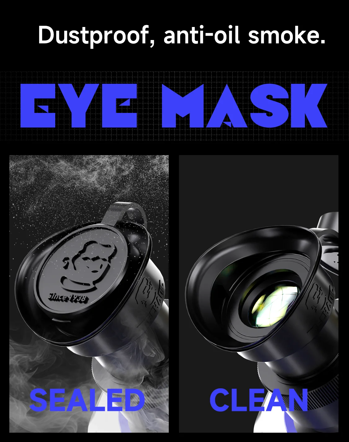 ‌ MECHANIC DFC Osłona przeciwpyłowa mikroskopu Miękka silikonowa ochrona oczu Ochrona przed kurzem Komfortowe dopasowanie zmniejsza zmęczenie oczu