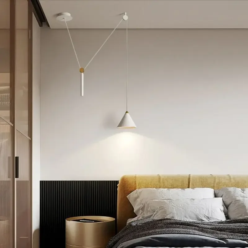 SANDYHA Adjustable Industrial LED Pendant Light Iron Art Chandelier for Dining Room Bedside Home Decor Stylish Lighting Solution