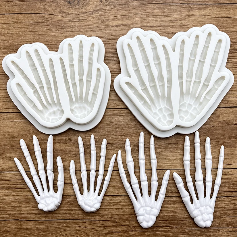 Halloween Hand Knochen Silikonform Sugarcraft Schokolade Cupcake Backform Fondant Kuchen Dekorieren Werkzeuge