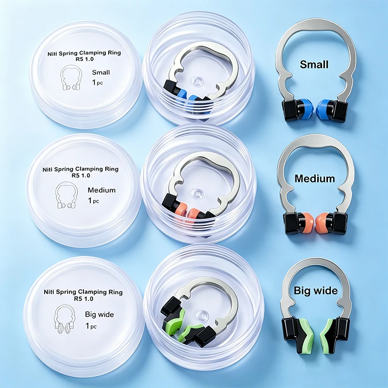 Dental Sectional Matrix System Set Dental Matrices Clip Ring 3 Sizes NiTi Clamp Ring Tooth Restoration Dentist Tools
