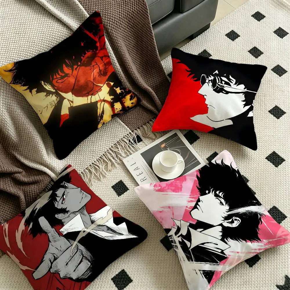 C-Cowboy B-Bebop Anime Pillow Gifts Home Office Furnishings Bedroom Sofa Car Cushion Cover case 45x45cm