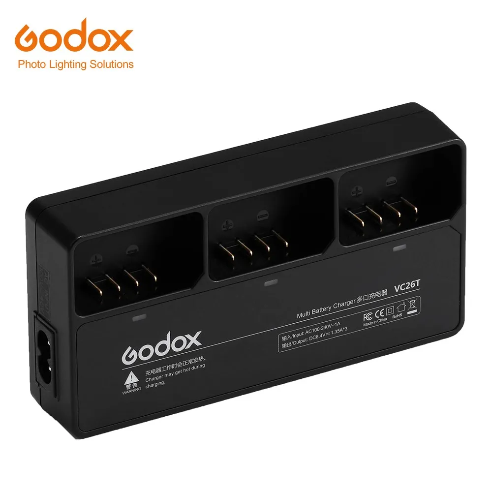 Godox VC-26T VC26T Multi Charger for VB26 Battery V1 Flash Battery