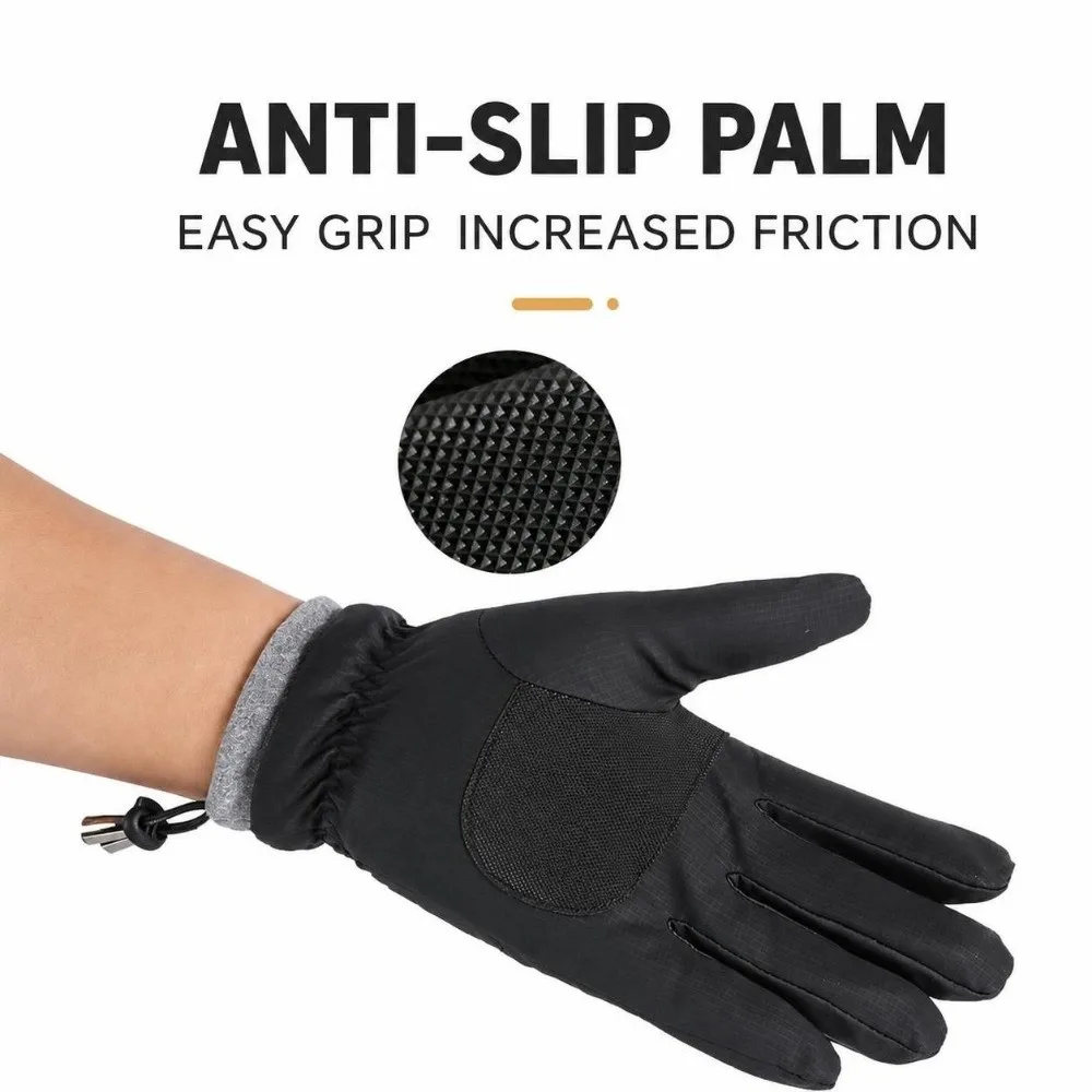 Durable Waterproof Ski Gloves Anti Slip Soft Fluff Winter Gloves Windproof Gloves