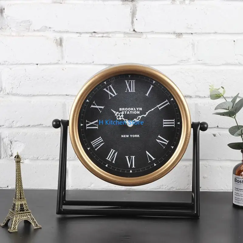 

16FC Desktop Time Clock Silent Clock Party Desk Shopping Mall Bookstore Decoration